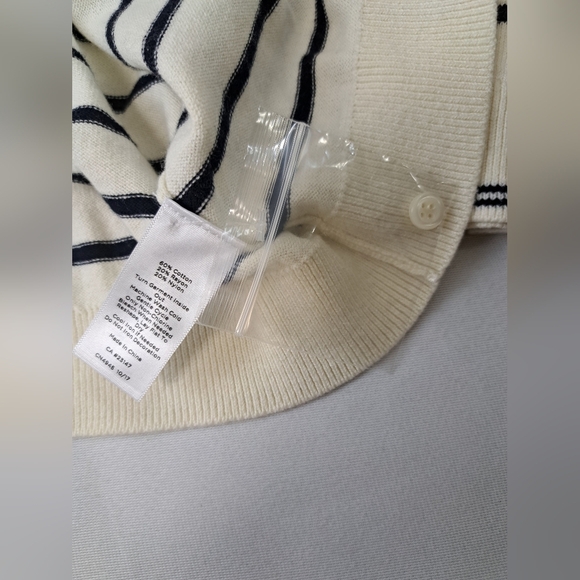 Talbots Sequins “Hello” in Different Languages Stripe Sweater Size X(2X) - Picture 7 of 11